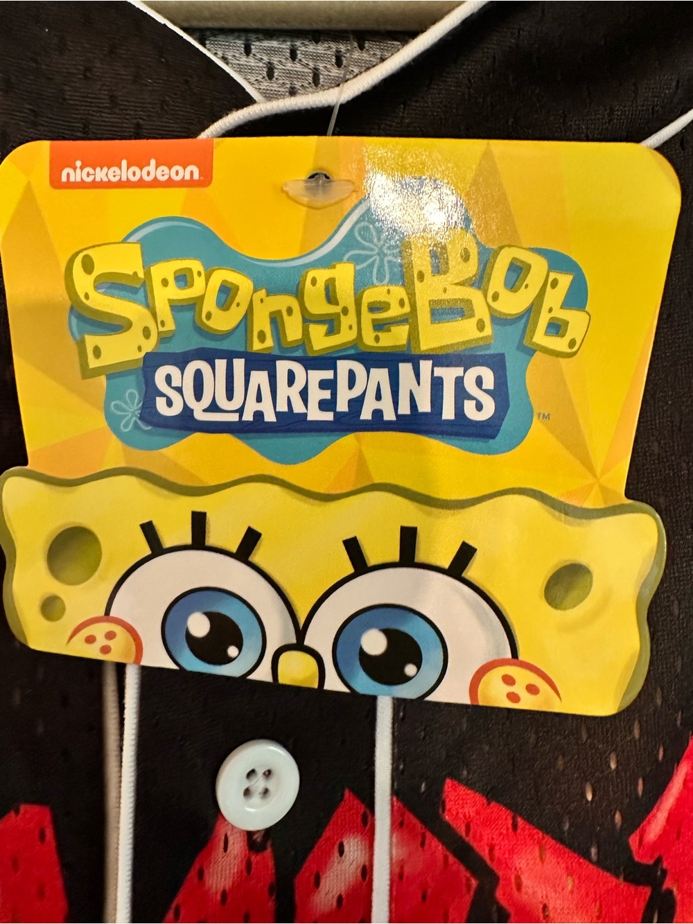 Nickelodeon SpongeBob Yellow & Black Mesh Graphic Jersey - Picture 3 of 7